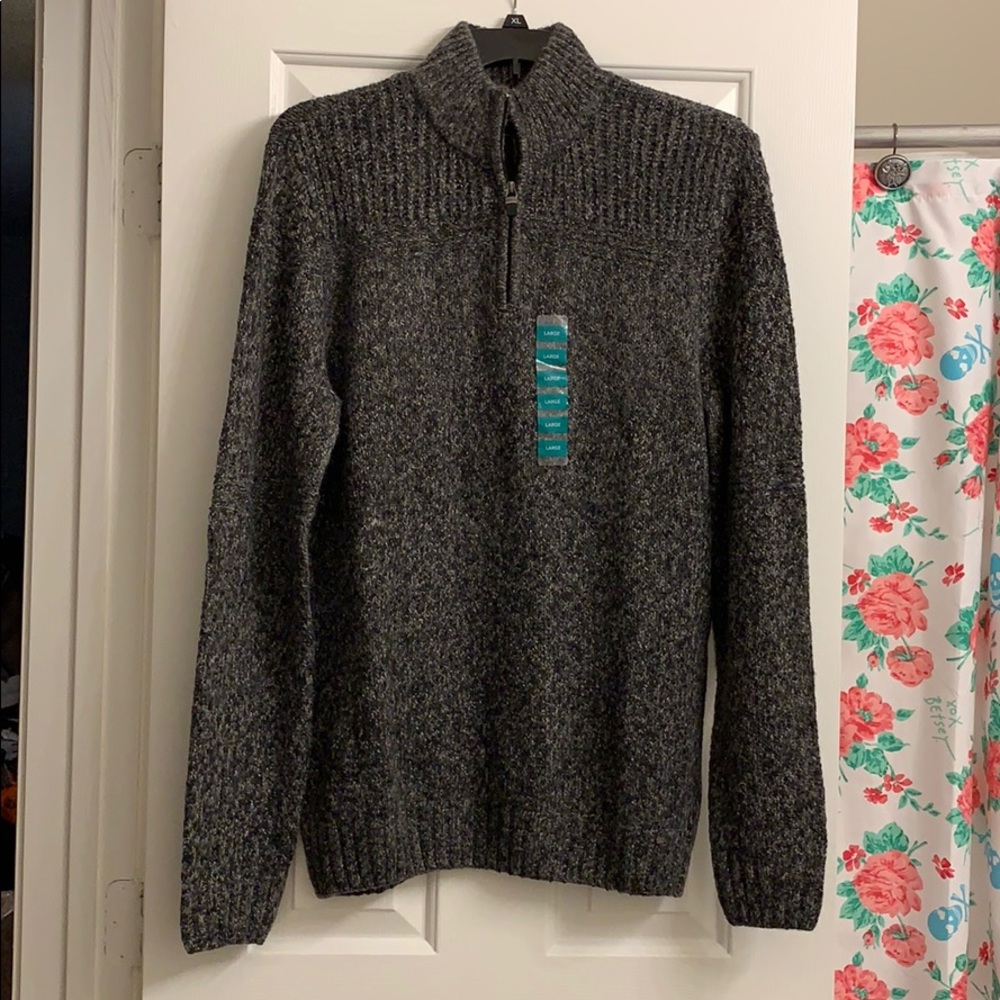 Knit Grey and Black Sweater